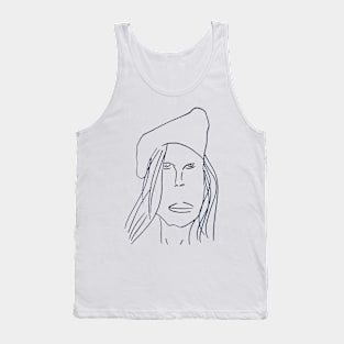 Woman with Beret Tank Top